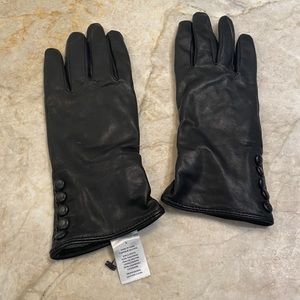 Nordstrom black leather gloves